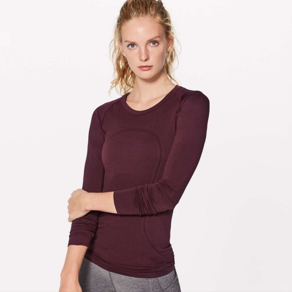 Lululemon Swiftly Long Sleeve in Garnet